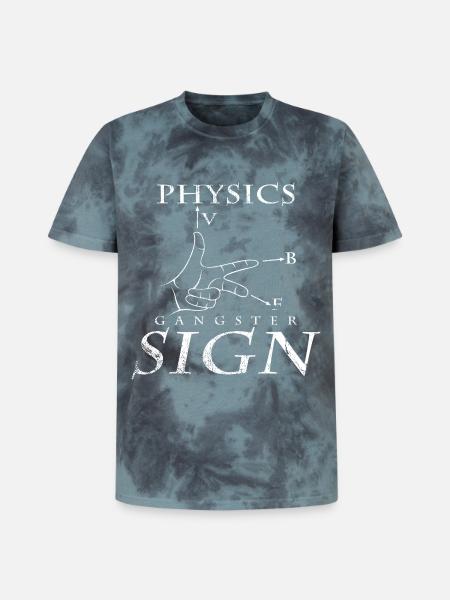 Physiker - Unisex Premium Tie Dye T-Shirt - Schwarz/Blau