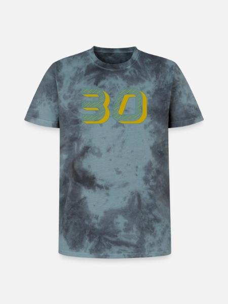 30 - Unisex Premium Tie-Dye T-Shirt - Black/Blue