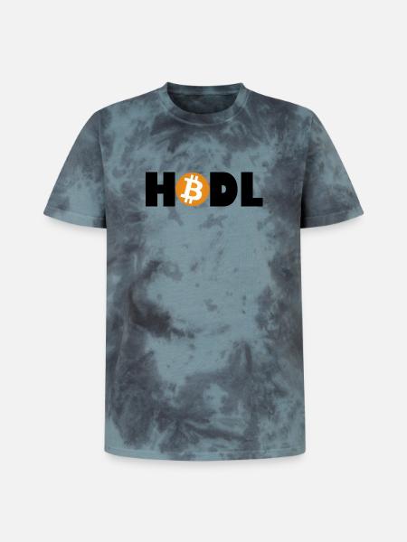Bitcoin Revolution – Hold the Future - Unisex Premium Tie Dye T-Shirt - Schwarz/Blau