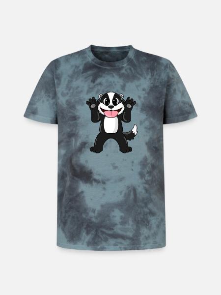 Badger - Unisex Premium Tie-Dye T-Shirt - Black/Blue
