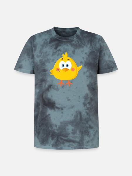 Little chick - Unisex Premium Tie-Dye T-Shirt - Black/Blue