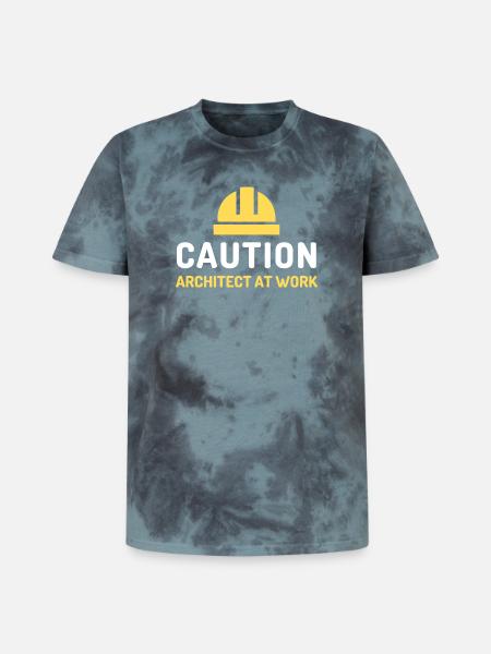 architect at work - Unisex Premium Tie-Dye T-Shirt - Black/Blue