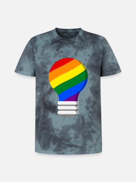 Gay Pride - Unisex Premium Tie-Dye T-Shirt - Black/Blue