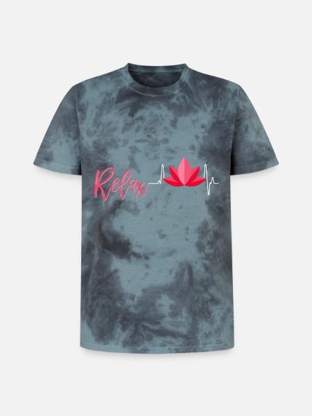 massage - Unisex Premium Tie-Dye T-Shirt - Black/Blue
