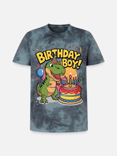 Birthday Boy - Unisex Premium Tie-Dye T-Shirt - Black/Blue
