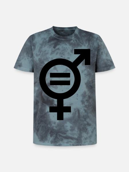 Ligestilling Symbol Emancipation Ligestilling - Unisex Premium tie-dye T-shirt - sort/blå