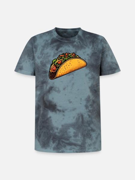 Tacos - T-shirt tie-dye premium unisexe - noir/bleu