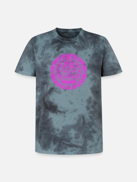 Techno Music Logo - Unisex Premium Tie Dye T-Shirt - Schwarz/Blau