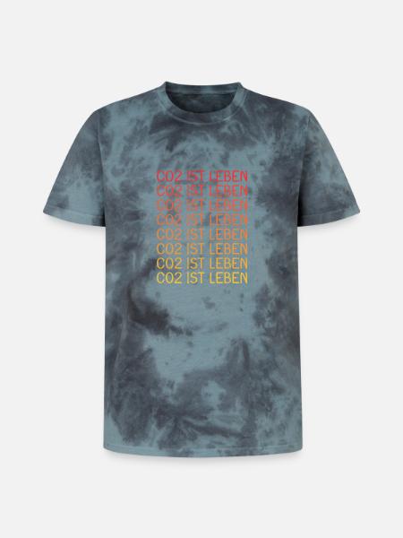 CO2 ist Leben - Unisex Premium Tie Dye T-Shirt - Schwarz/Blau
