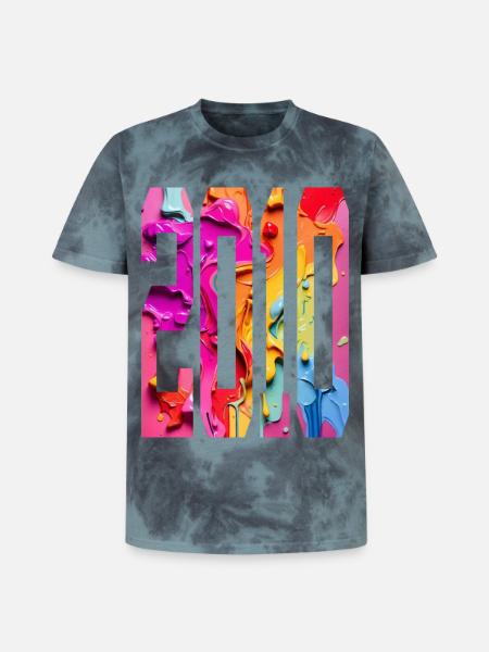 BUNT 16E ANNIVERSAIRE 2010 - T-shirt tie-dye premium unisexe - noir/bleu