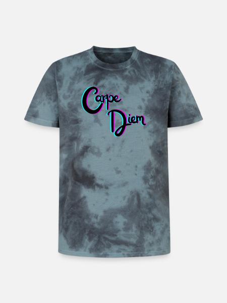 Carpe Diem - Unisex Premium Tie-Dye T-Shirt - Black/Blue