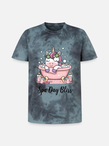 Spa Day Bliss. - Unisex Premium Tie-Dye T-Shirt - Black/Blue
