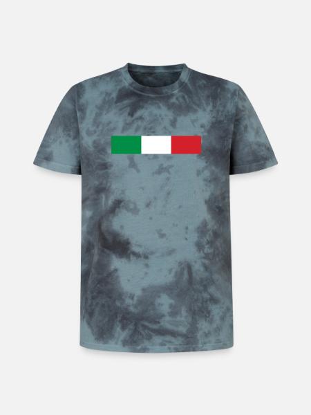 Italien-Banner - Unisex Premium Tie Dye T-Shirt - Schwarz/Blau