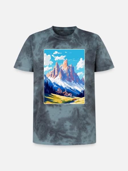 Cortina D Ampezzo Italia Poster di Viaggio Vintage WPA - T-shirt tie-dye unisex Premium - nero/blu