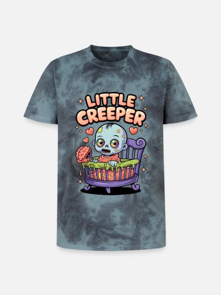 Little Creeper - Unisex Premium Tie-Dye T-Shirt - Black/Blue