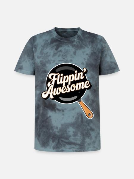 Flippin Awesome - Unisex Premium Tie-Dye T-Shirt - Black/Blue