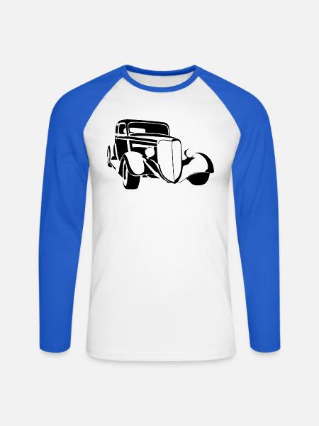Cars - Unisex Baseballshirt langarm - Weiß/Royalblau