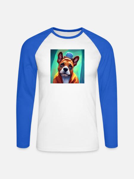 Liebe mich zärtlich - Unisex Baseballshirt langarm - Weiß/Royalblau