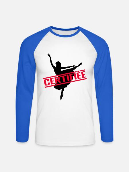 BEGLAUBIGT - Unisex Baseballshirt langarm - Weiß/Royalblau