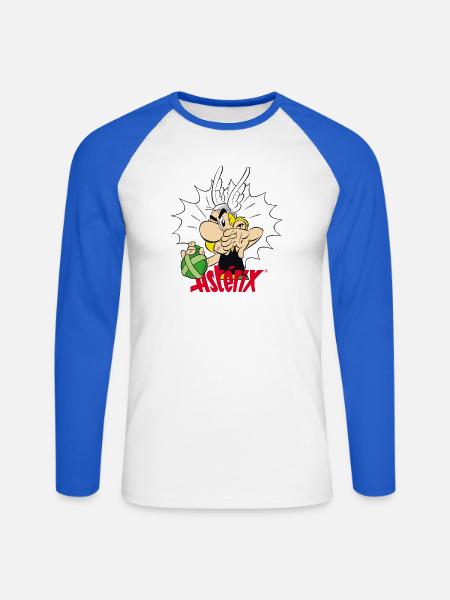 Asterix & Obelix Weg Von Meinem Zaubertrank - Unisex Baseballshirt langarm - Weiß/Royalblau