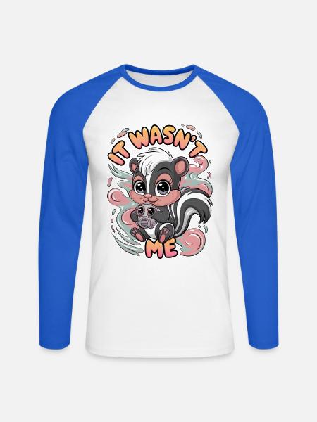 Ich war es nicht - Unisex Baseballshirt langarm - Weiß/Royalblau
