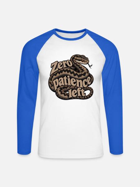 Viper - Unisex Baseballshirt langarm - Weiß/Royalblau