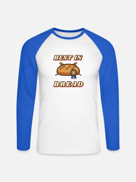 Bestes im Brot - Unisex Baseballshirt langarm - Weiß/Royalblau
