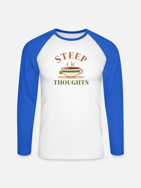 Steile Gedanken - Unisex Baseballshirt langarm - Weiß/Royalblau