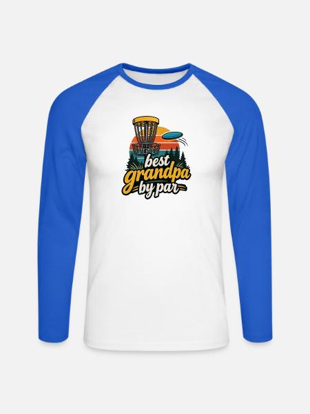 Bester Opa um Par - Unisex Baseballshirt langarm - Weiß/Royalblau