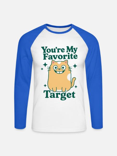 You're My Favorite Target - Unisex Baseballshirt langarm - Weiß/Royalblau
