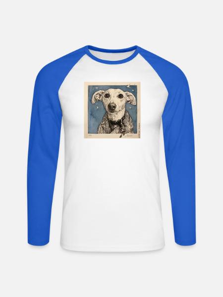 Ein Blick sagt alles... - Unisex Baseballshirt langarm - Weiß/Royalblau