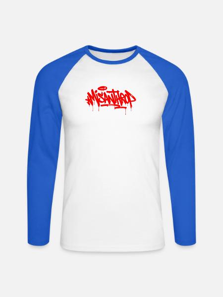 Misanthrop Rusty Style - Unisex Baseballshirt langarm - Weiß/Royalblau