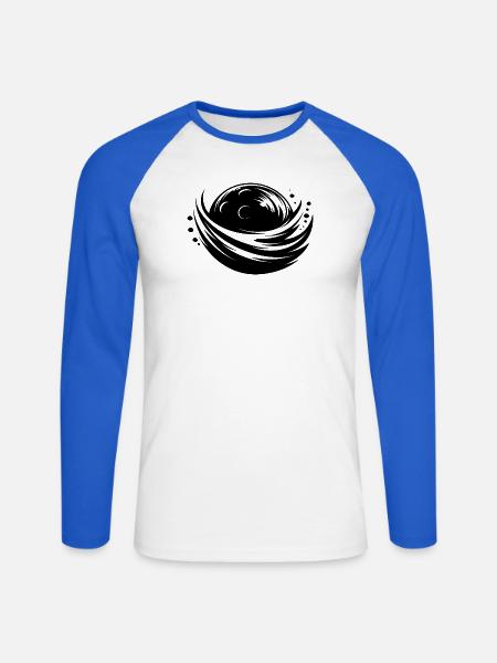 Bowling Logo - Unisex Baseballshirt langarm - Weiß/Royalblau