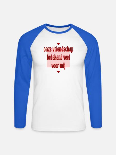 Dankbarkeit Beste Freundin - Unisex Baseballshirt langarm - Weiß/Royalblau
