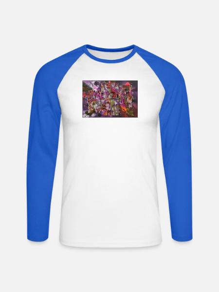 schichtigkeiten - Unisex Baseballshirt langarm - Weiß/Royalblau