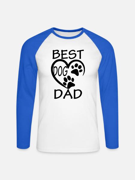 Dog dog - Unisex Baseballshirt langarm - Weiß/Royalblau