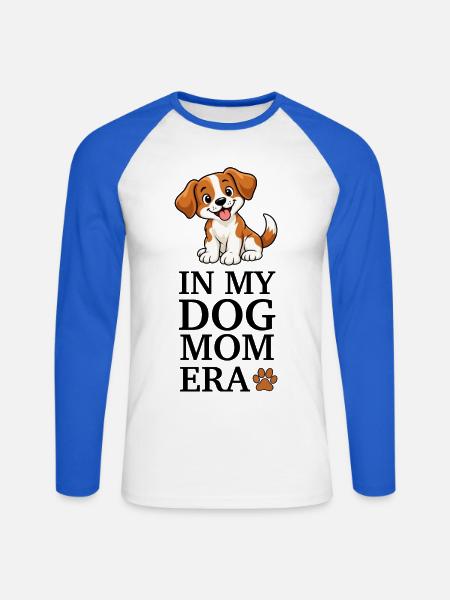 In My Dog Mom Era - Unisex Baseballshirt langarm - Weiß/Royalblau