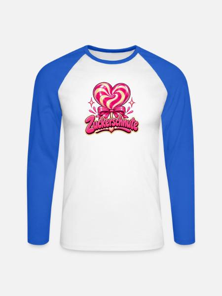 Zuckerschnute Y2K - Unisex Baseballshirt langarm - Weiß/Royalblau