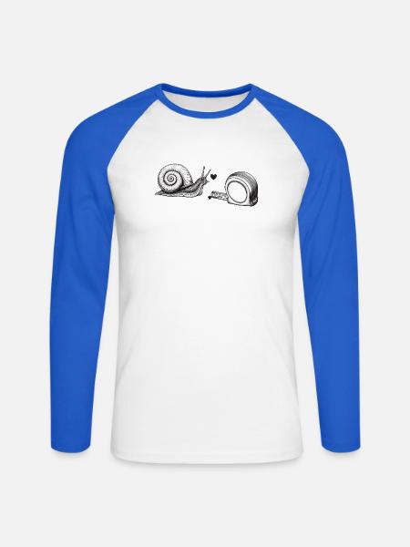 Liebe ist Liebe - Unisex Baseballshirt langarm - Weiß/Royalblau