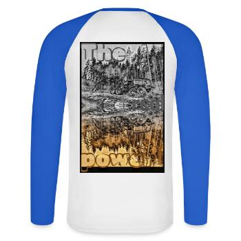 Chemise d’abattage Timber Harvester Forestry Company XO751 - T-shirt baseball manches longues Homme - blanc/bleu royal - Dos - Nik (191cm)