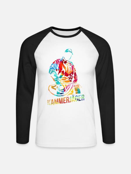 Zäher Kammerjäger Schädlingsbekämpfung - Unisex Baseballshirt langarm - Weiß/Schwarz