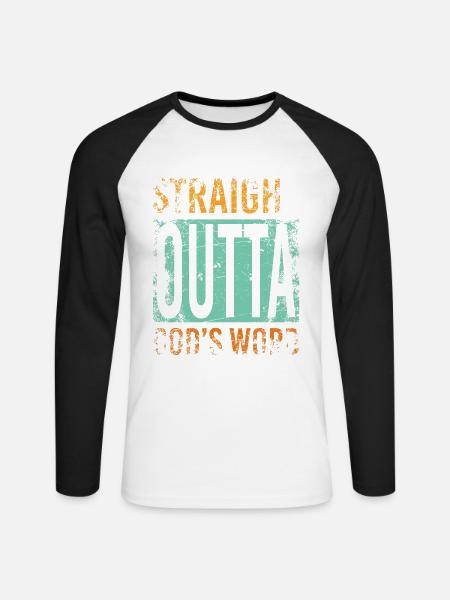 Christ Geschenk - Unisex Baseballshirt langarm - Weiß/Schwarz