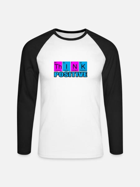 Periodensystem - Unisex Baseballshirt langarm - Weiß/Schwarz