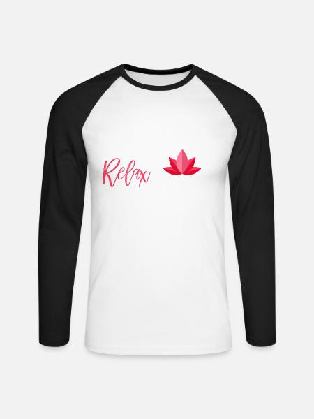 massage - Unisex Long Sleeve Baseball T-Shirt - white/black