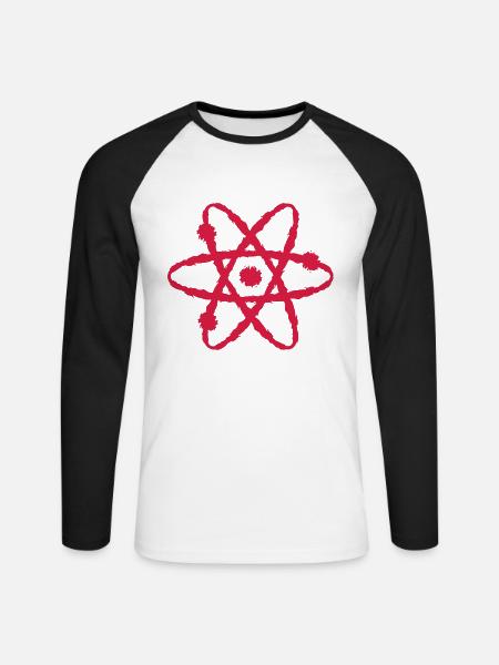 Scientific symbol - Unisex Long Sleeve Baseball T-Shirt - white/black