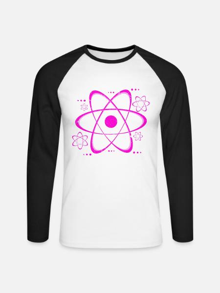 Physiker - Unisex Baseballshirt langarm - Weiß/Schwarz