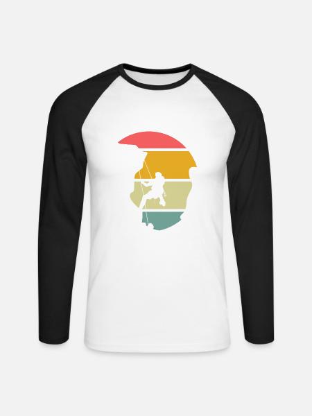 Felskletterer Geschenk - Unisex Baseballshirt langarm - Weiß/Schwarz