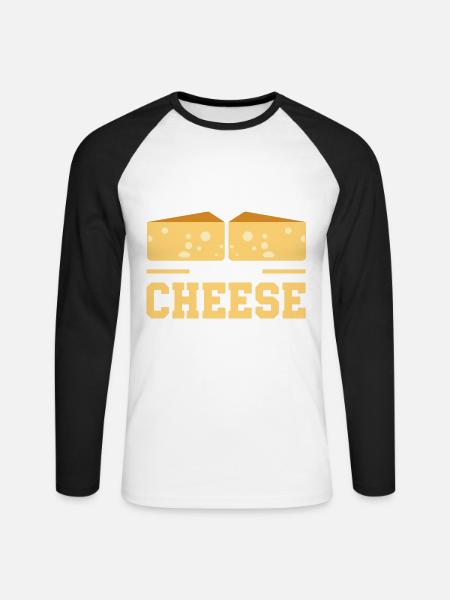 Cheese Making Cheese Lover - Unisex Long Sleeve Baseball T-Shirt - white/black