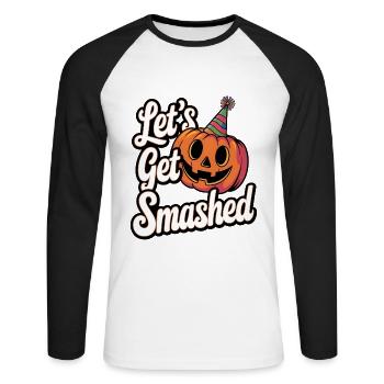 Faisons-nous écraser - T-shirt baseball manches longues Homme - blanc/noir - Devant - Nik (191cm)