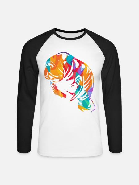 Gemächliche Seekuh Meeresgigant - Unisex Baseballshirt langarm - Weiß/Schwarz